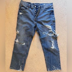 Old Navy high rise slouchy straight jeans